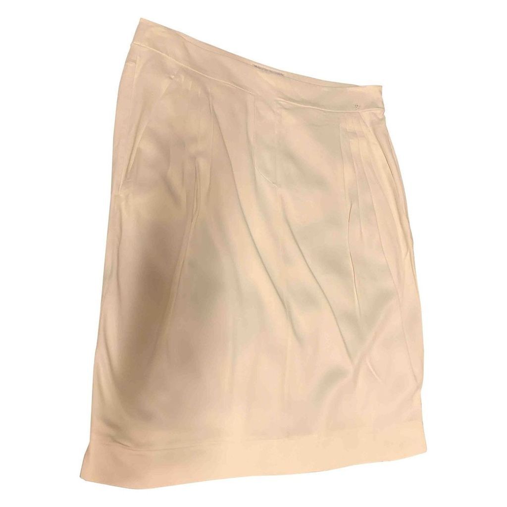 Silk mid-length skirt