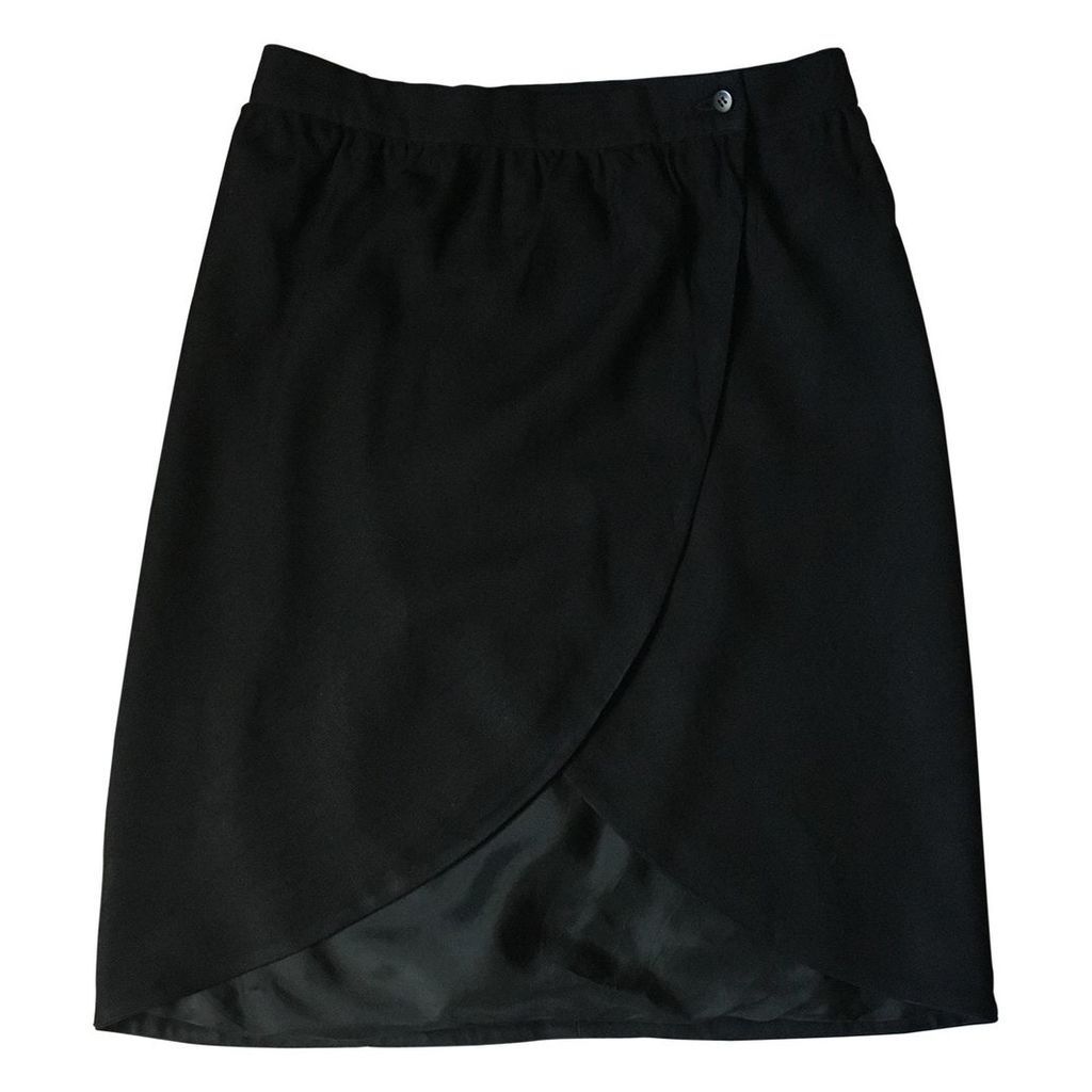 Silk mid-length skirt