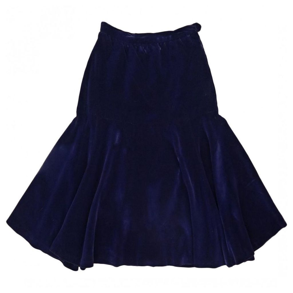 Velvet mid-length skirt