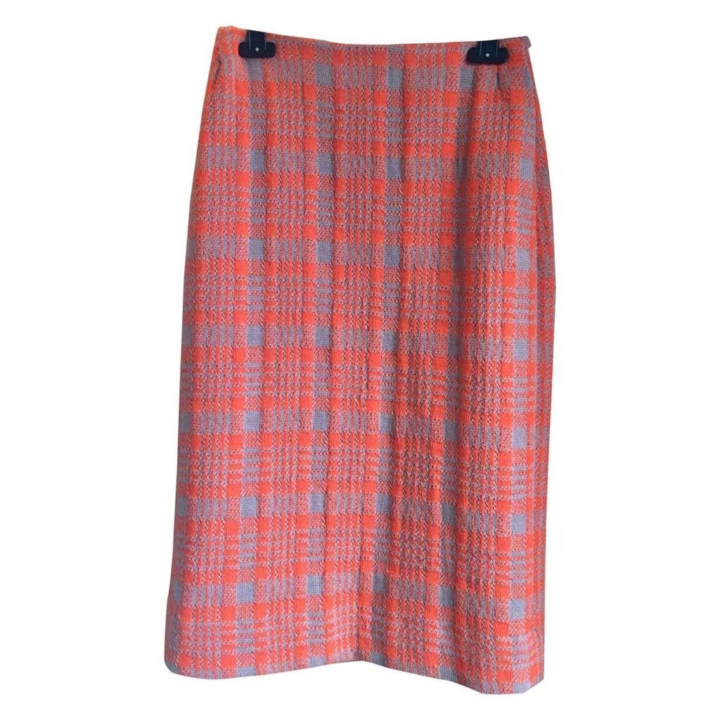 Wool mid-length skirt