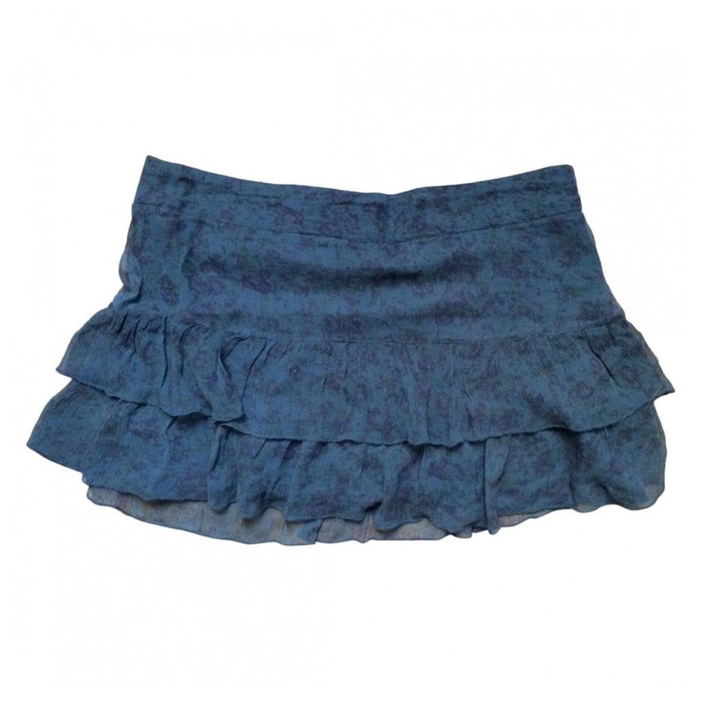 Blue Synthetic Skirt