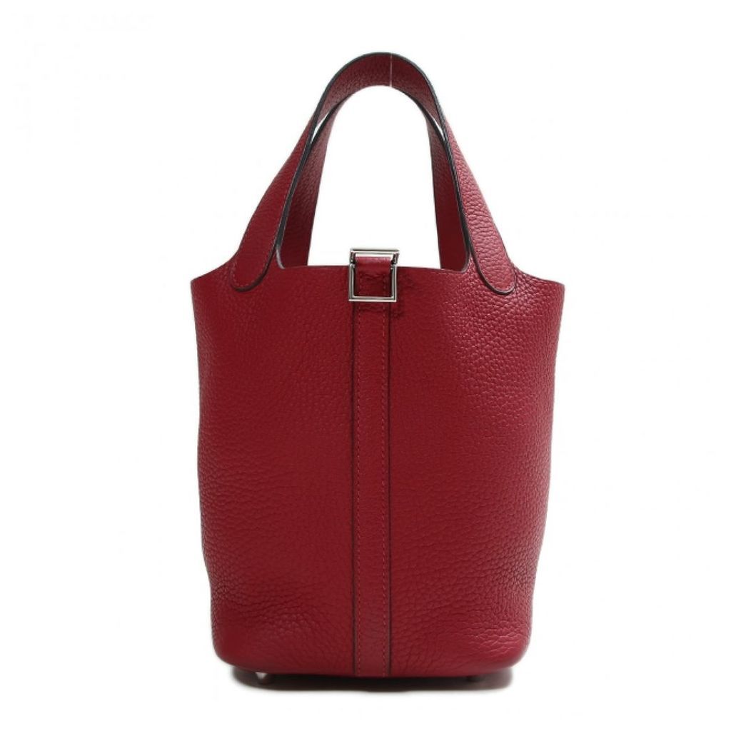 Picotin patent leather handbag