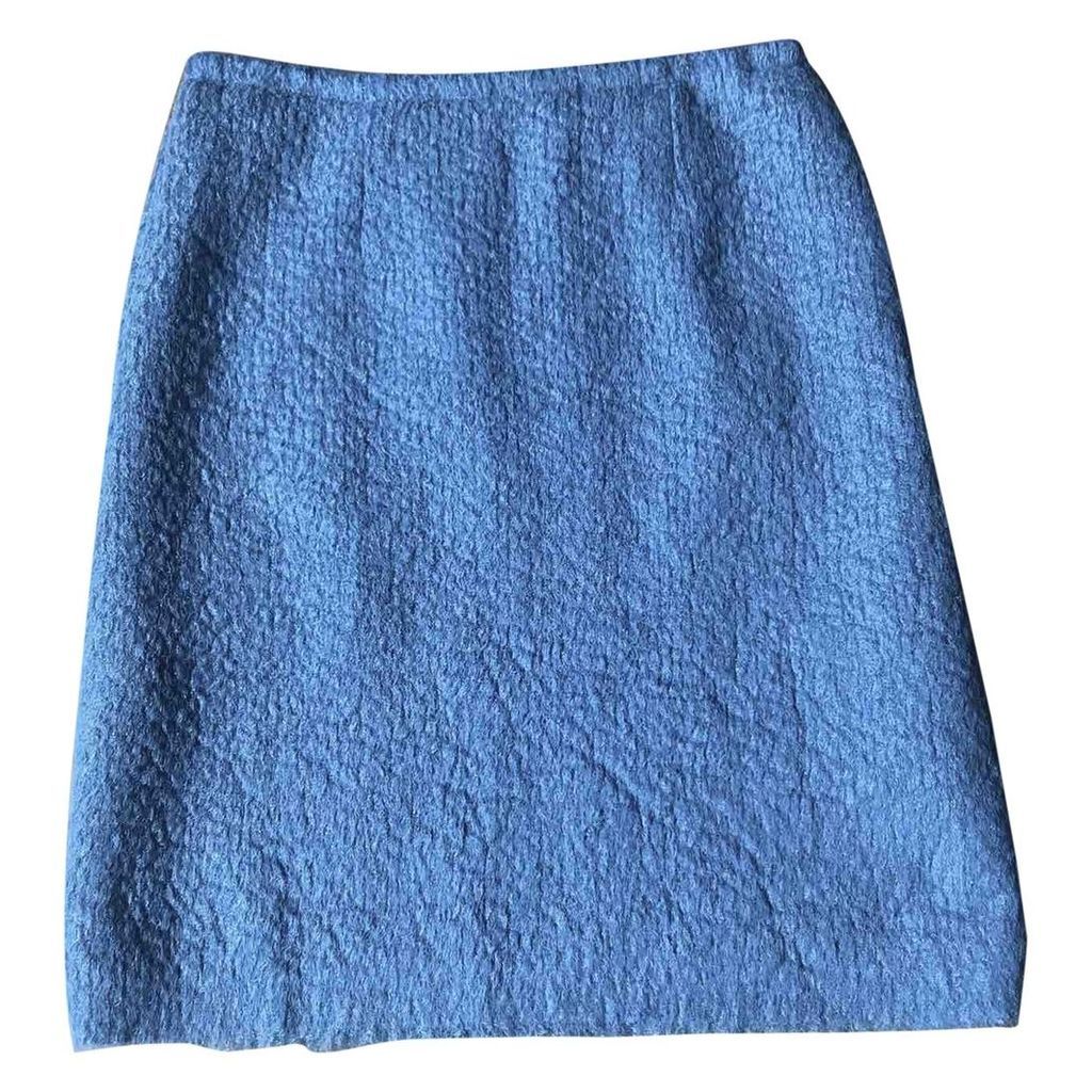 Wool mid-length skirt