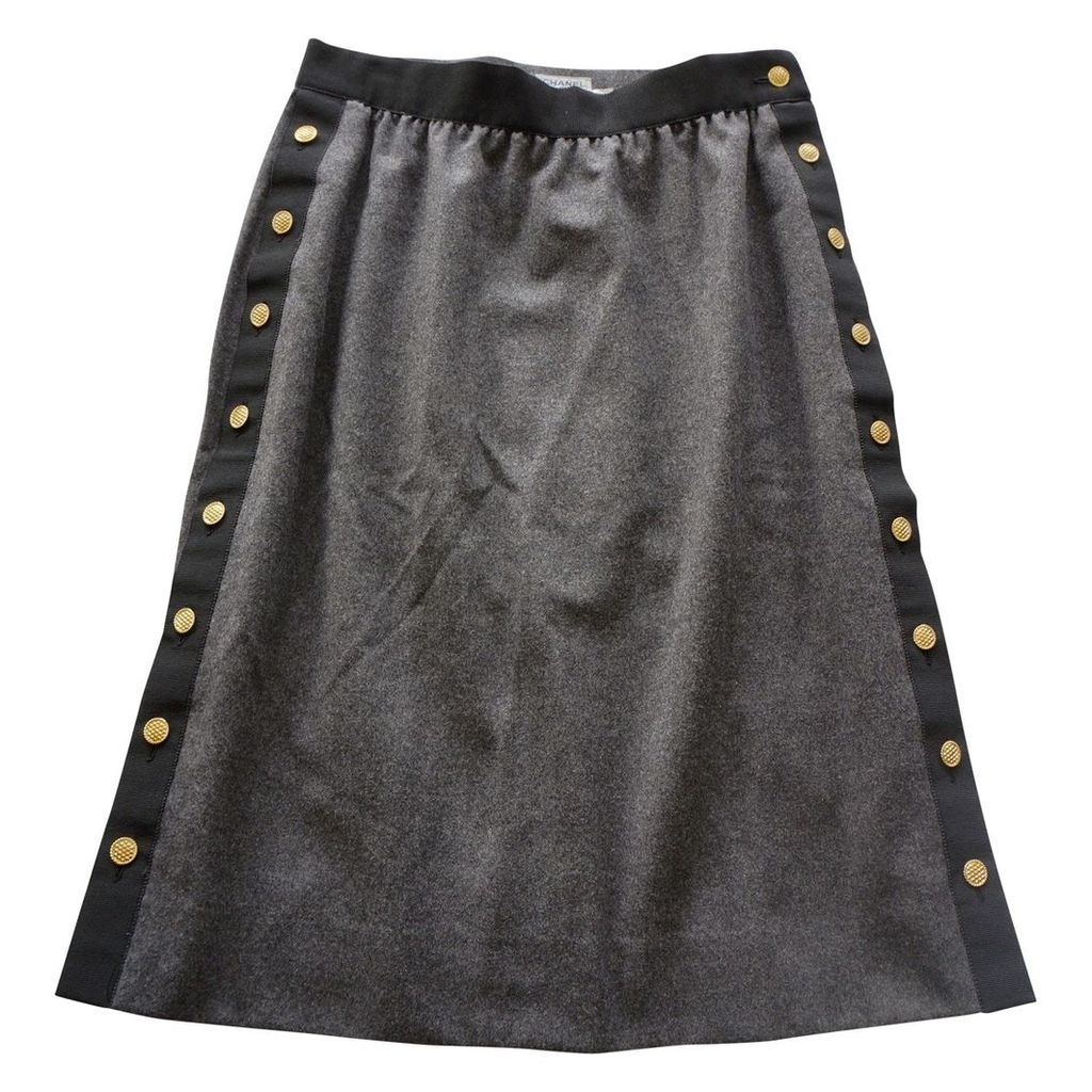 Wool mid-length skirt