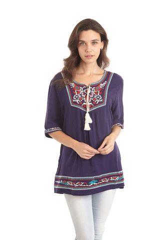 Kaftan Style Embroidered Top