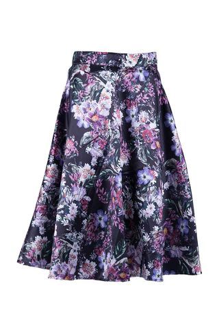 Floral Flare Cut Skirt