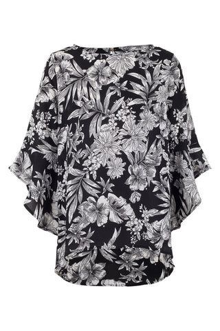 Floral Batwing Sleeve Top