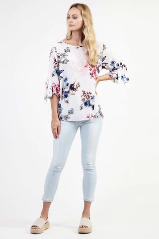 Dainty Floral Shell Top