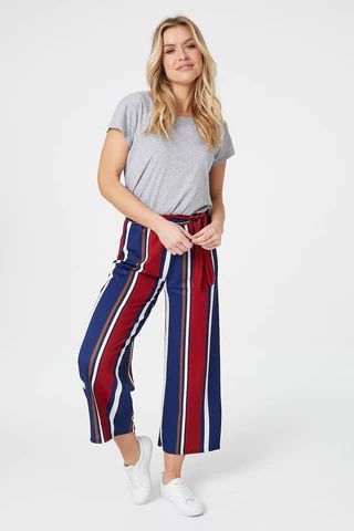 Striped Cropped Trousers