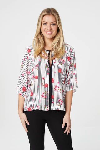 Floral & Stripe Blouse