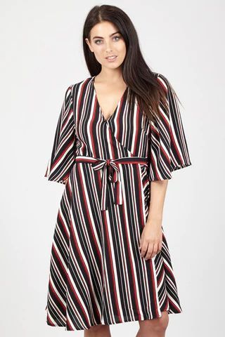 Striped Wrap Dress