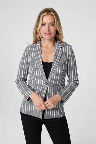 Striped Relaxed Blazer