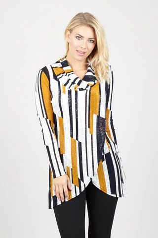 Striped Roll Neck Top