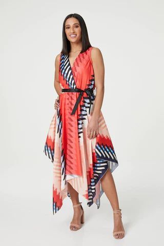 Wrap Front Fit & Flare Dress