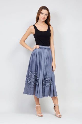 Fit & Flare Midi Skirt