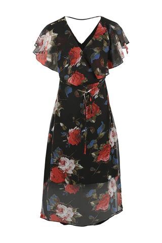 Floral & Frill Midi Dress