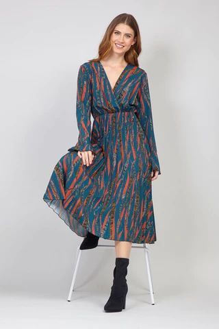 Striped Plunge Dress