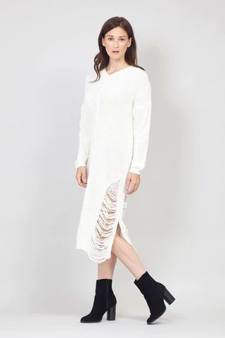 Distressed Knitted Dress