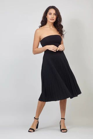 High Waist Pleated Skirt