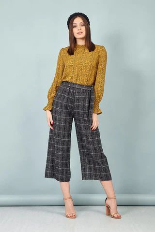 Checked Cropped Trousers