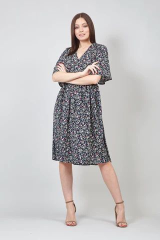 Ditsy Floral Knee Length Dress