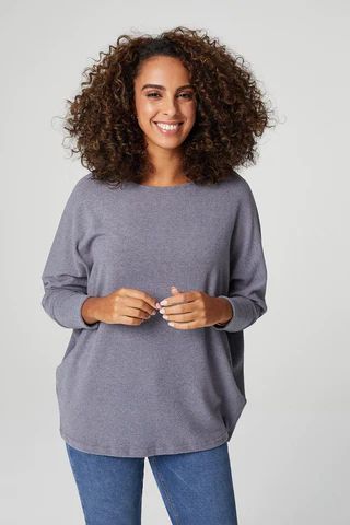 Batwing Sleeve Slouchy Jumper