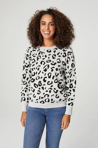 Leopard Print Relaxed Sweater