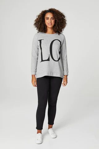 Love Print Oversized Sweatshirt