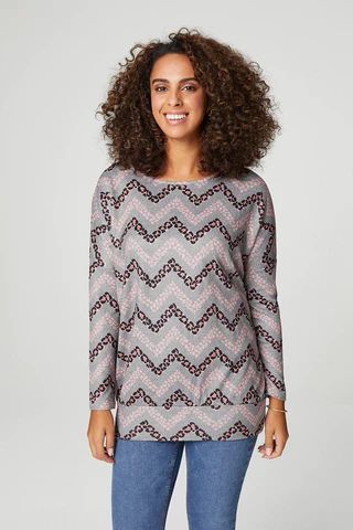 Animal Print Long Sleeve Sweatshirt