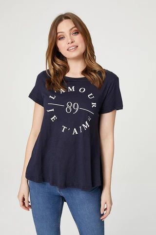 L'amour Print Relaxed T-Shirt