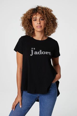 J'Adore Print Casual T-Shirt
