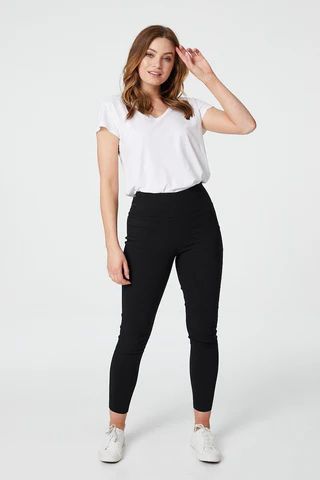 High Waist Skinny Fit Trousers