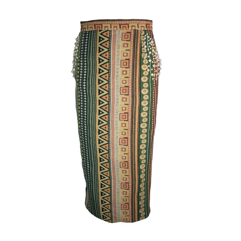 relax baby be cool - Pencil Skirt With Pearl Embroidery