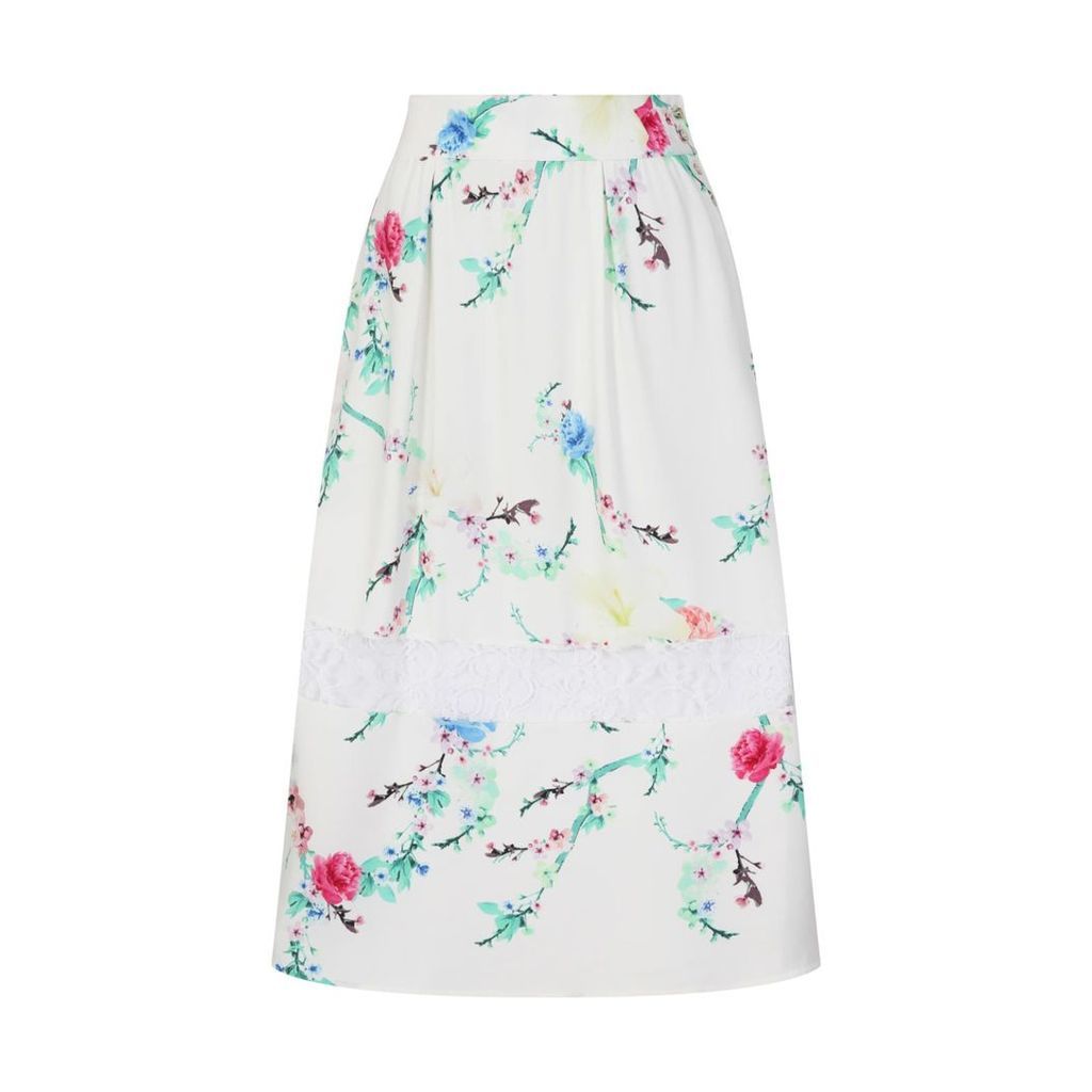Sophie Cameron Davies - White Blossom Midi Skirt