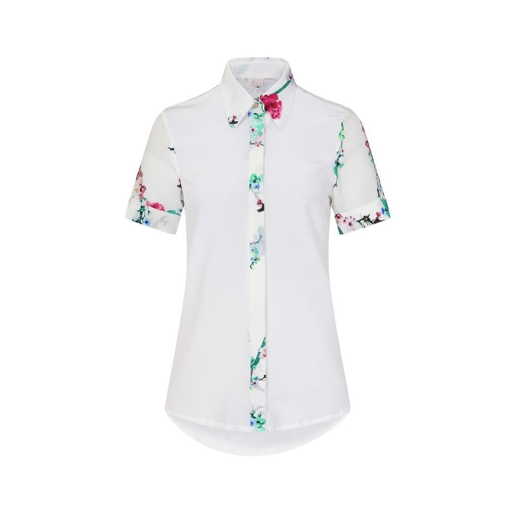 Sophie Cameron Davies - White Blossom Silk Shirt