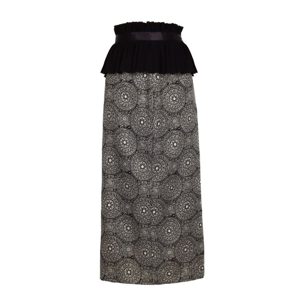 JIRI KALFAR - Dark Bohemian Pattern High Waist Pencil Skirt