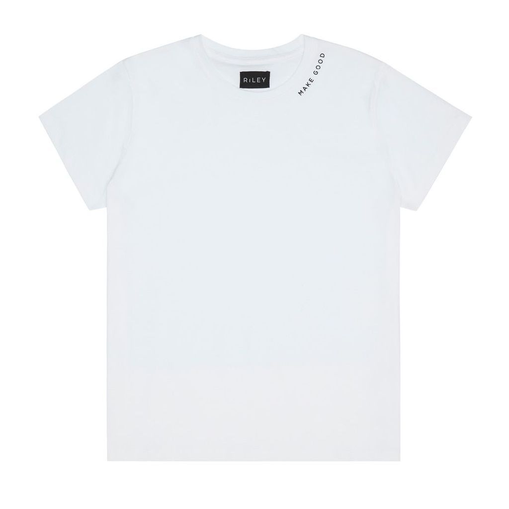 Riley Studio - Make Good Fitted T-Shirt In White
