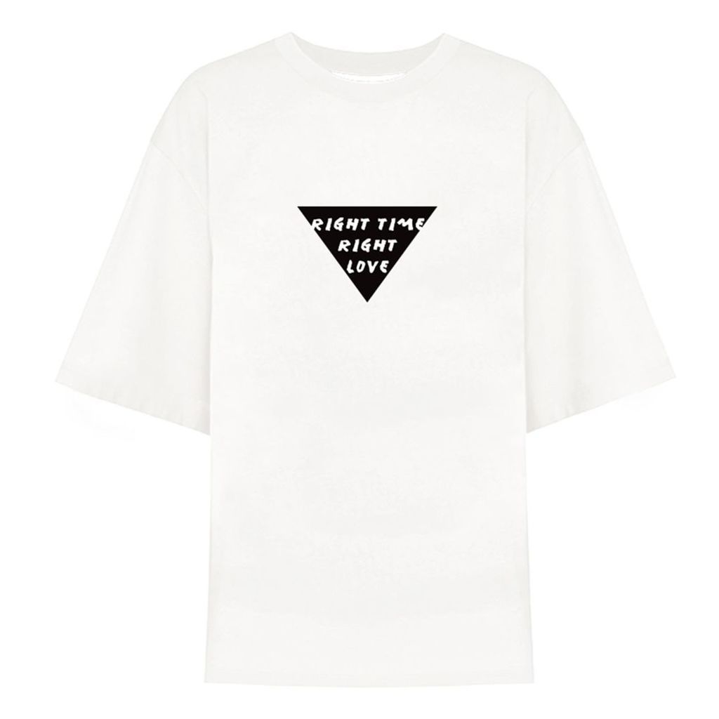 VHNY - Vhny White Oversize T-Shirt - Right Time, Right Moment