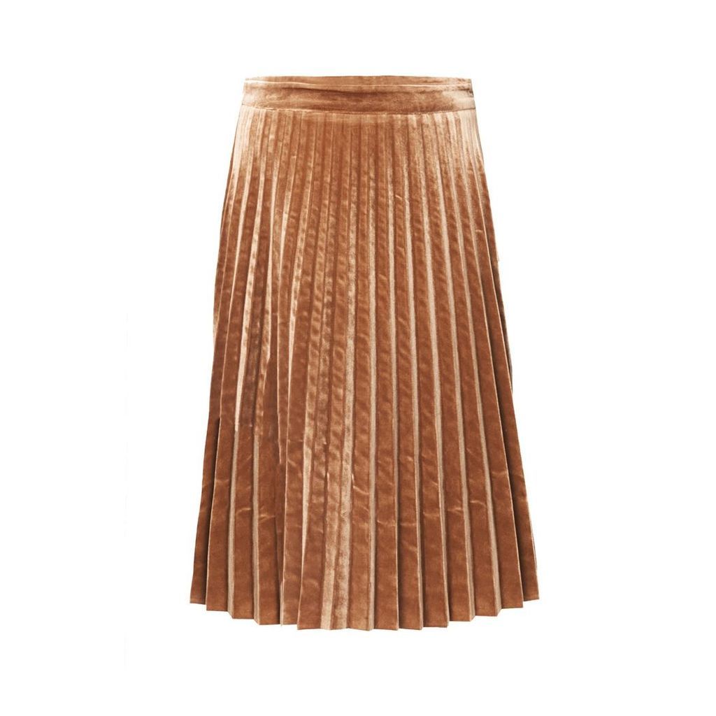 PAISIE - Pleated Velvet Skirt