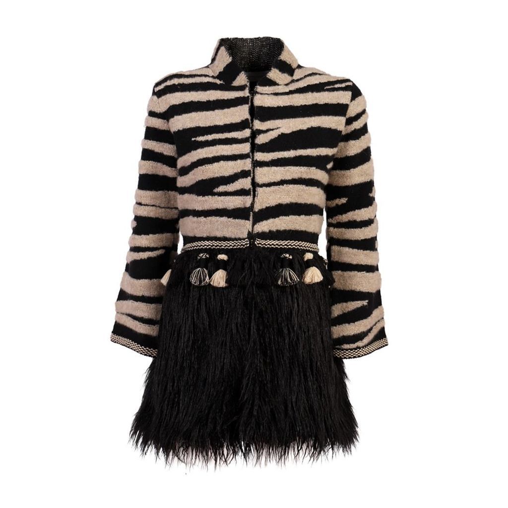 The Extreme Collection - Zebra Print Knit Coat Simona