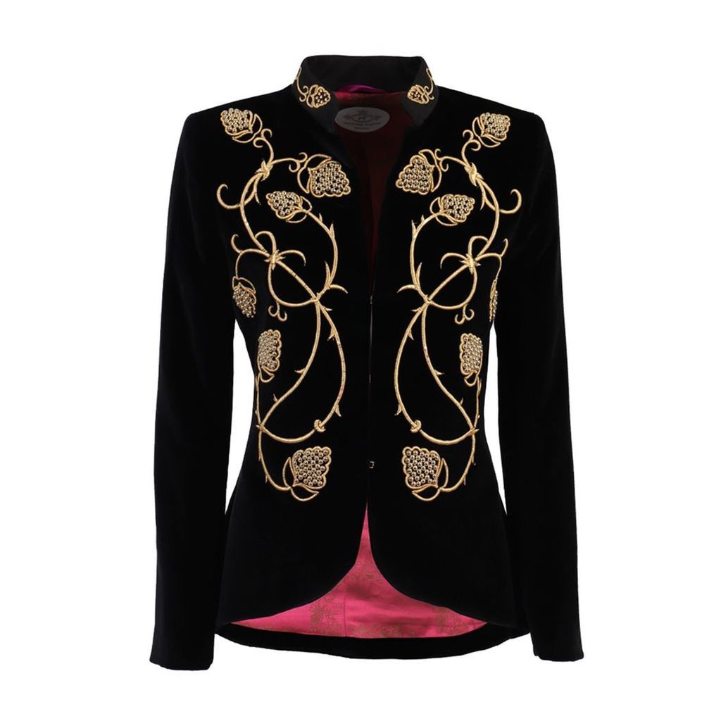 The Extreme Collection - Black Embroidered Blazer Alejandra