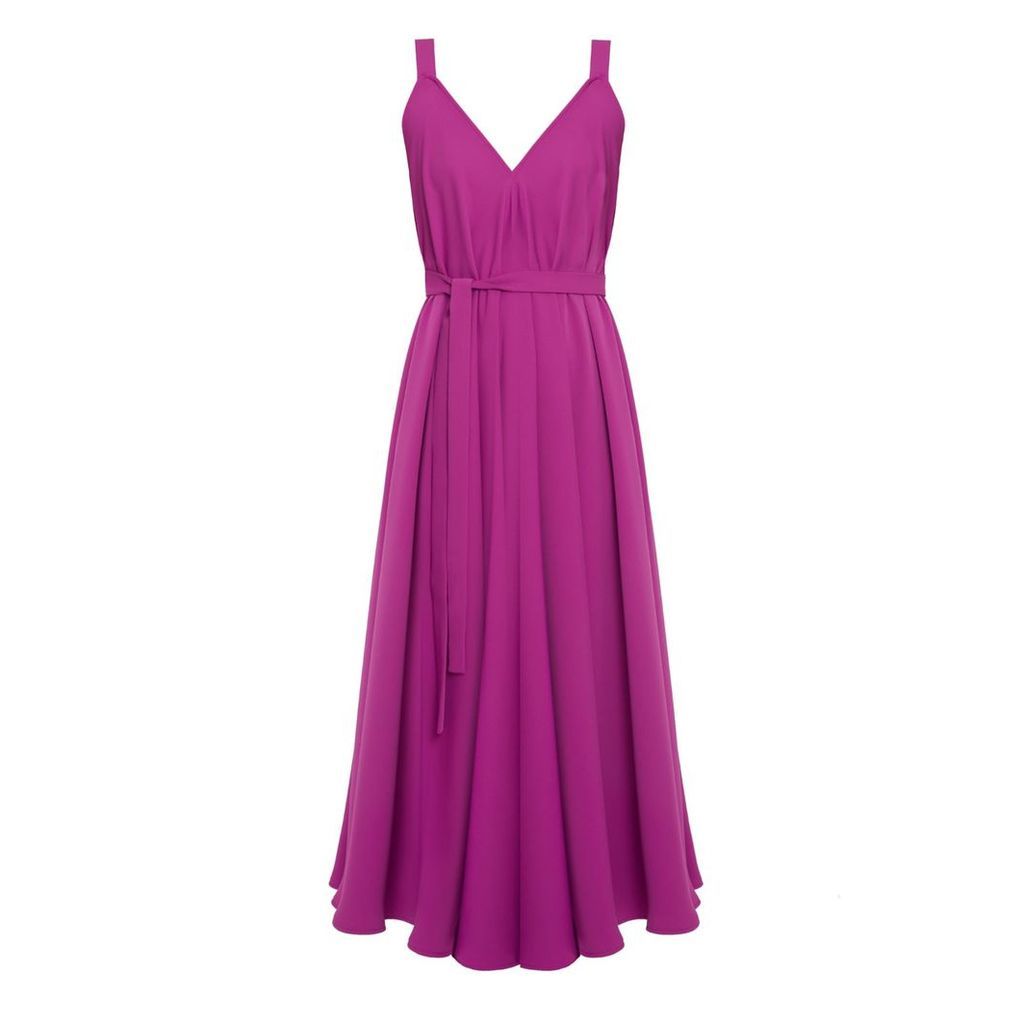 UNDRESS - Iris Magenta Pink Extremely Flared Midi Dress