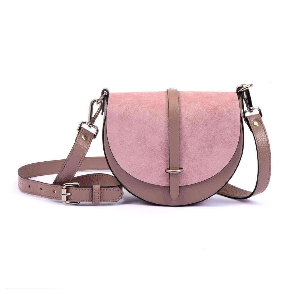 Hiva Atelier - Mini Arcus Leather Bag Nude & Baby Pink Suede