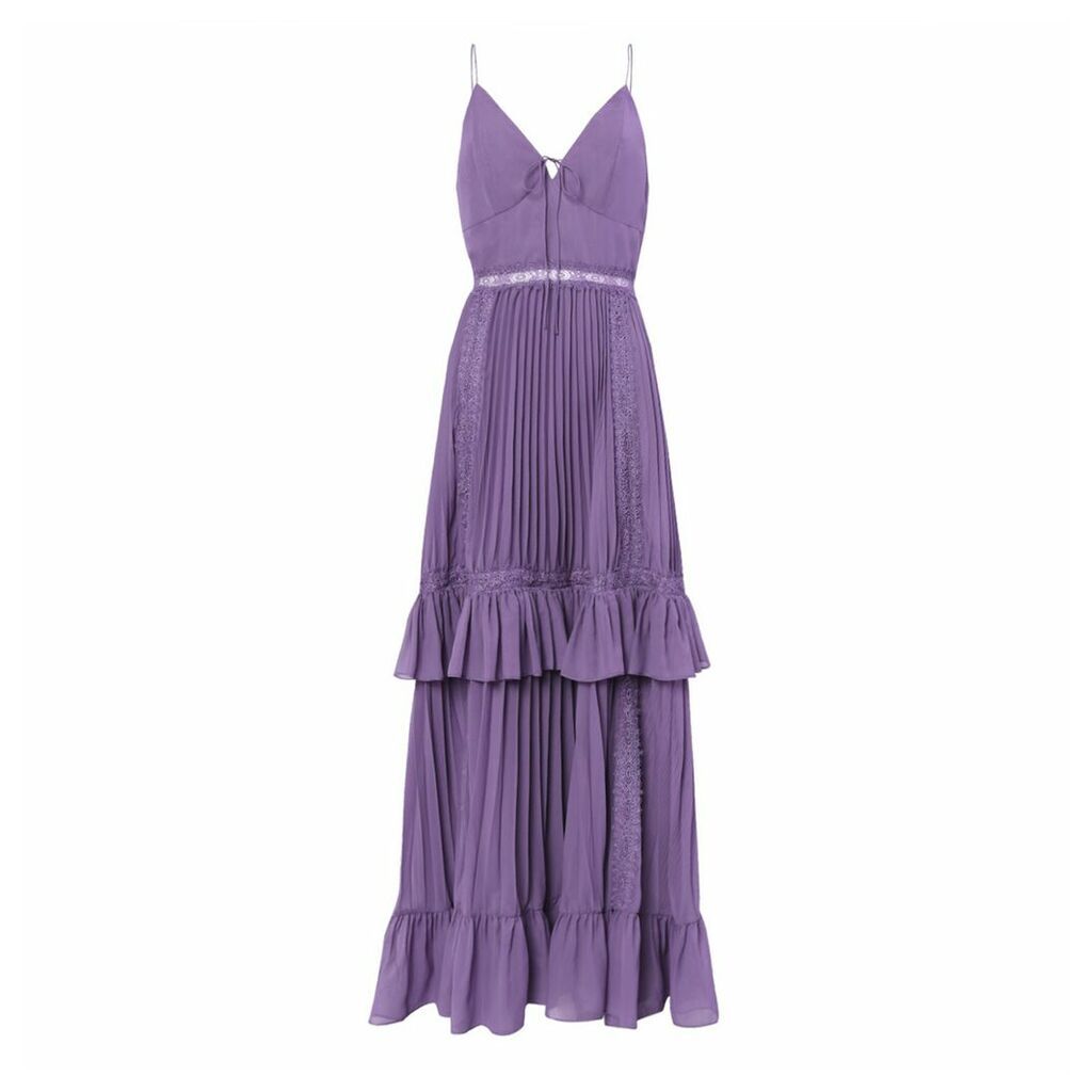 True Decadence - Dusty Purple Pleated Maxi Dress