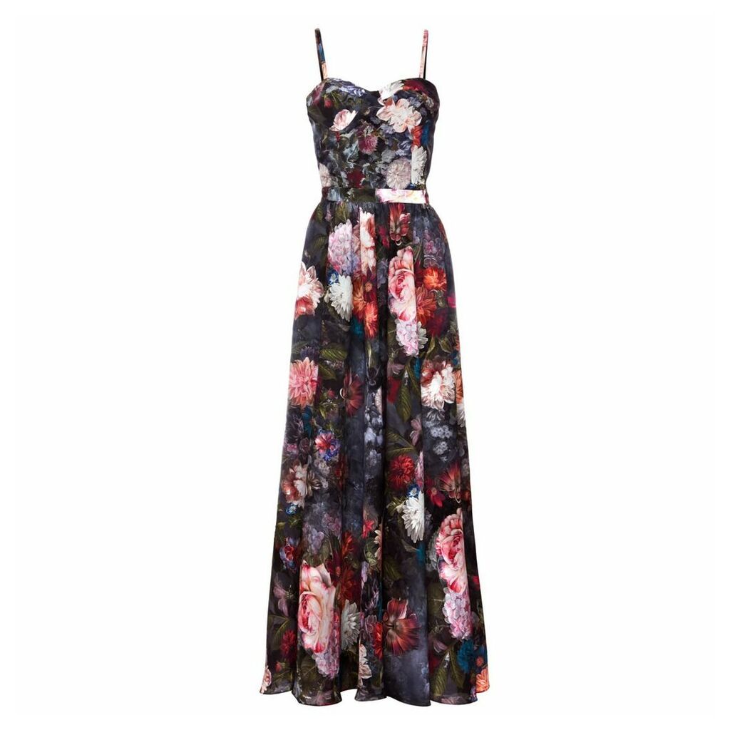 HASANOVA - Jardin Printed Silk Maxi Dress
