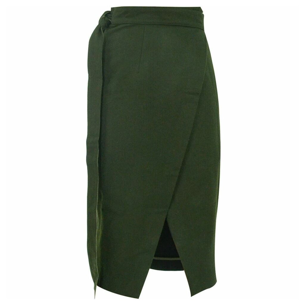 GISY - Dark Forest Wrap Midi Pencil Skirt