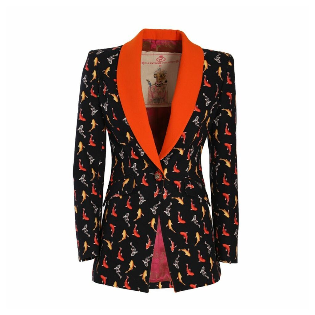 The Extreme Collection - Fish Themed Black Blazer Carisa