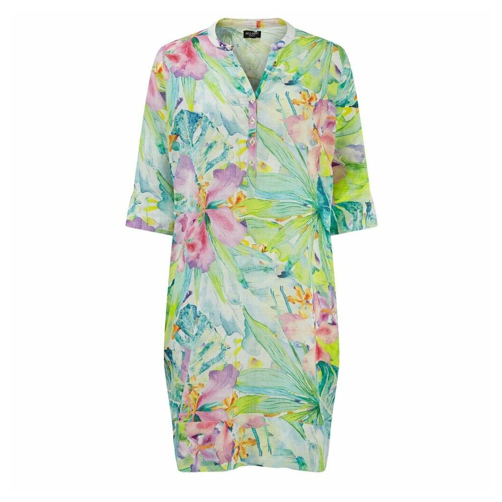 NoLoGo-chic - Florida Print Linen Tunic Dress