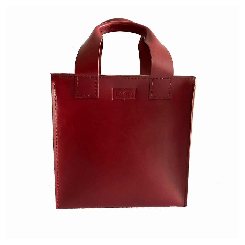 kARTu studio - Natural Leather Handbag Cumin Burgundy