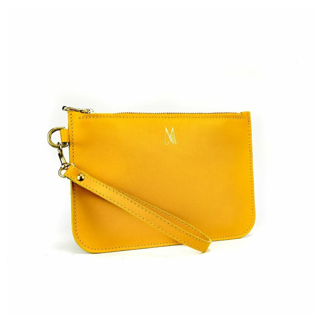 Village Leathers - Soft Leather Clutch Bag - Yellow